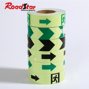 glow in the dark tape with arrow